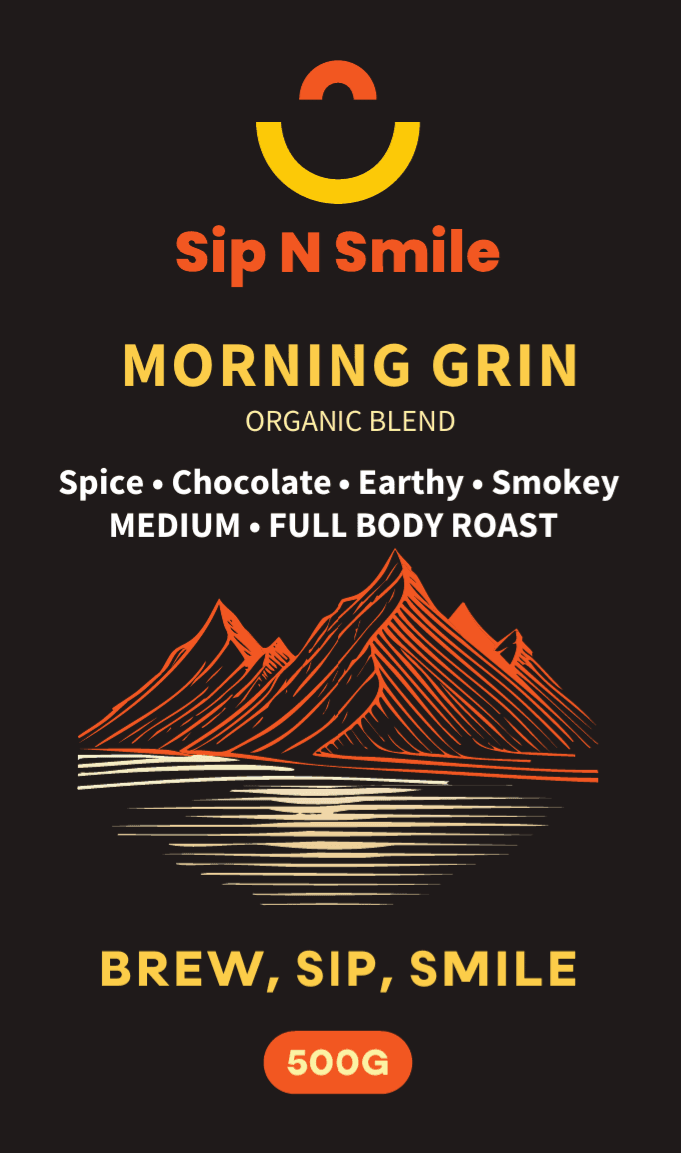 Morning Grin Organic Coffee Beans | Sip N Smile - Sip N Smile 