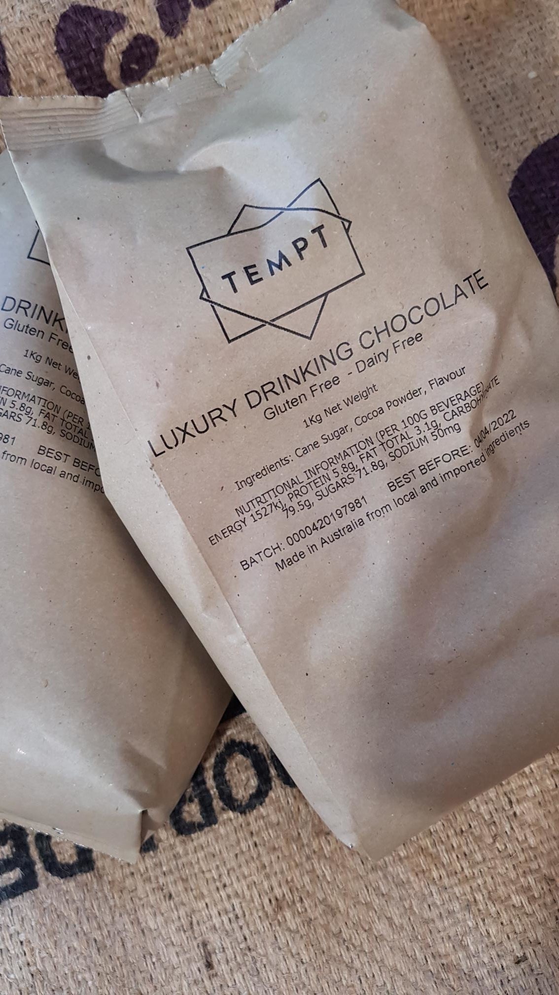 Drinking Chocolate - TEMPT Luxury 1kg | Brands N More