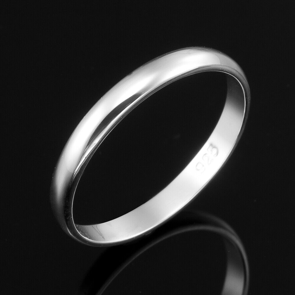 Solid 925 Sterling Silver Men's Band Ring - Brands N More