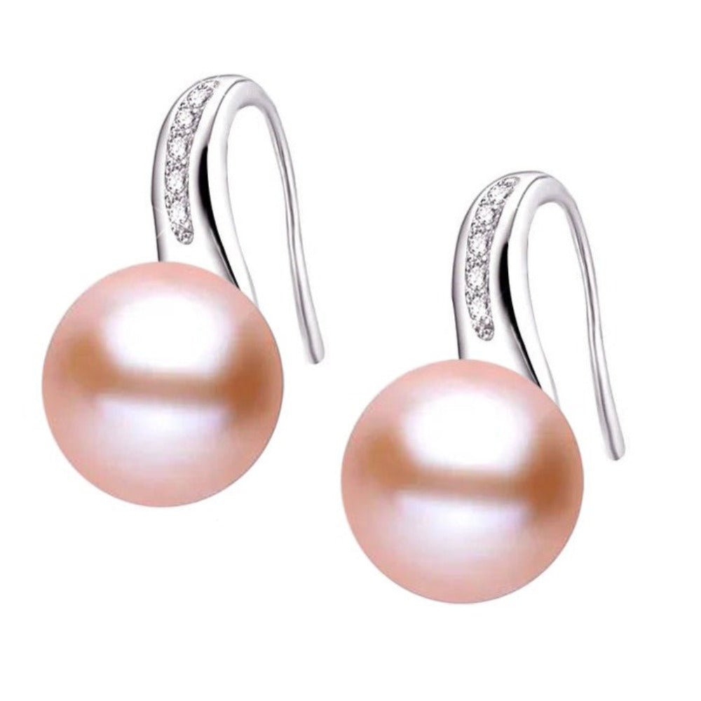 Stunning French Hook Drop Earrings made with Genuine Freshwater Pearls - Brands N More