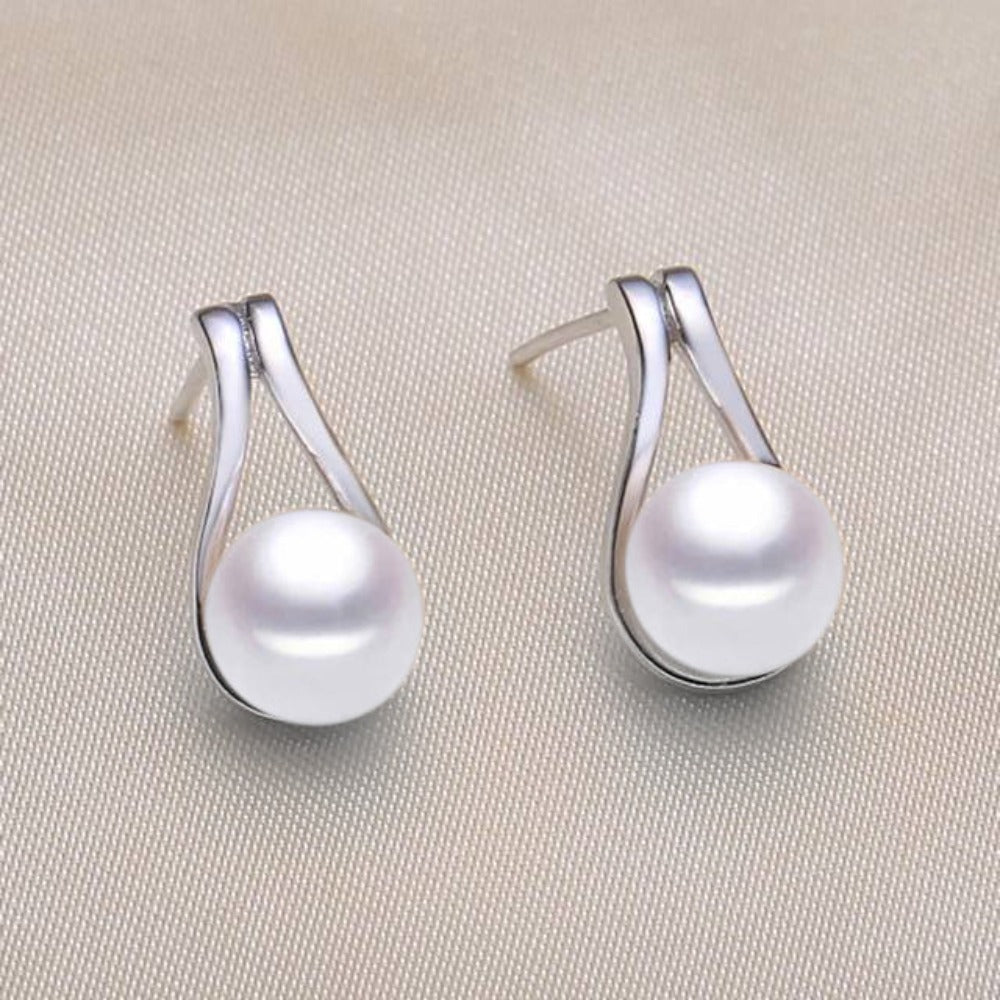 Stunning French Hook Drop Earrings made with Genuine Freshwater Pearls - Brands N More