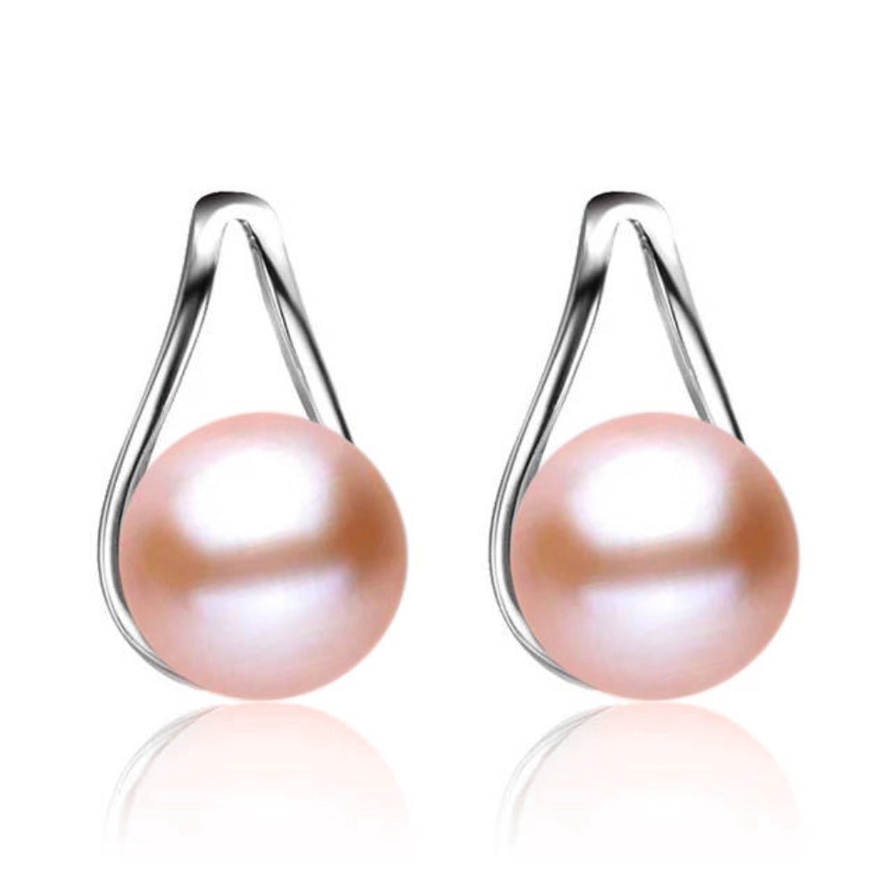 Stunning French Hook Drop Earrings made with Genuine Freshwater Pearls - Brands N More