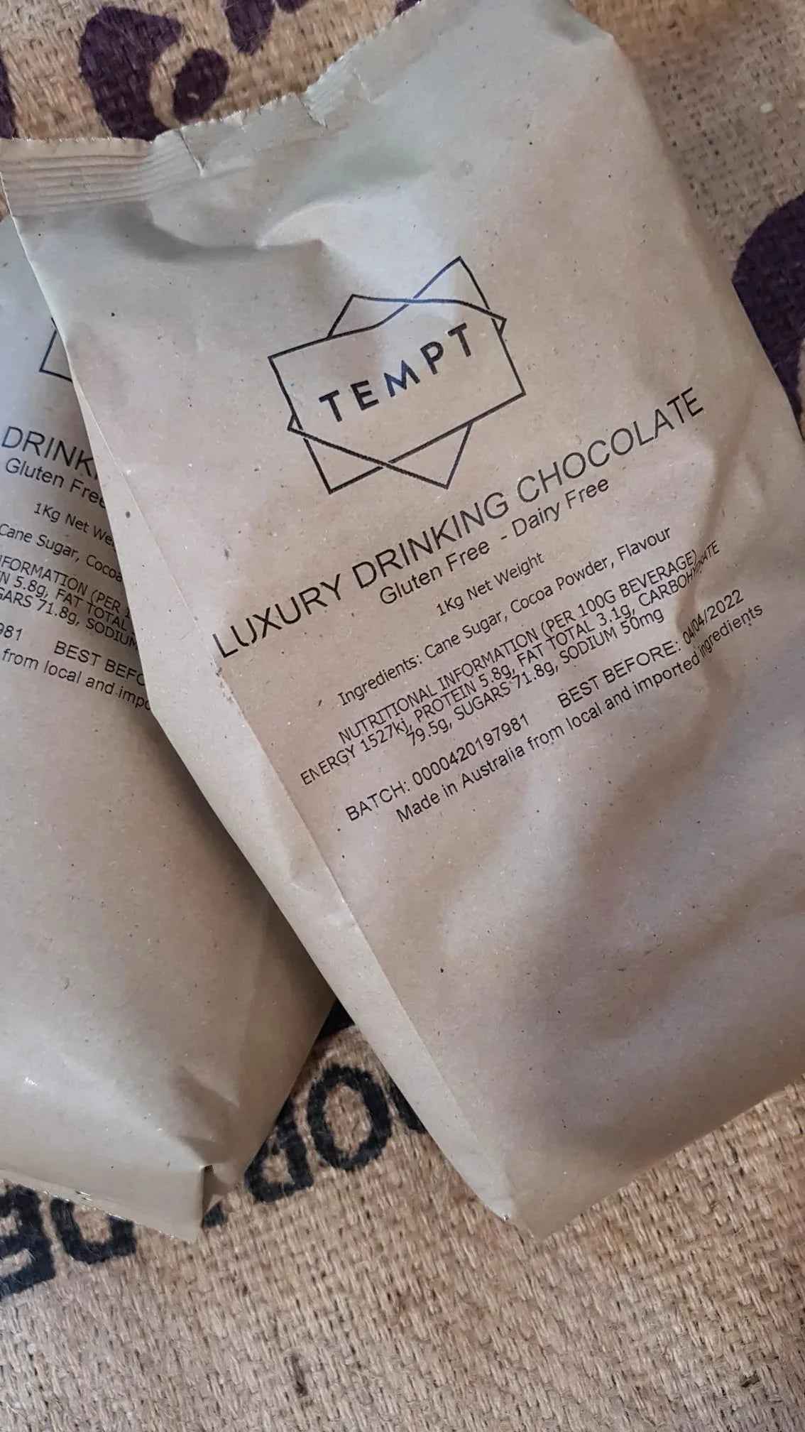 TEMPT Luxury Drinking Chocolate 1kg - Drinking Chocolate - Brands N More