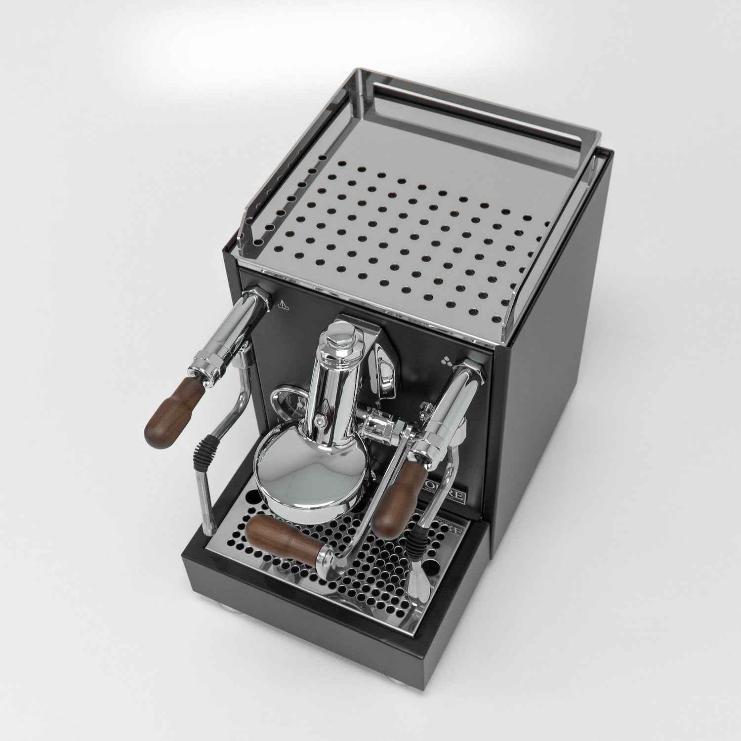 Torre Luigino TSP Matte Black Espresso Machine with Wood & Joystick - Home Coffee Machines - Brands N More