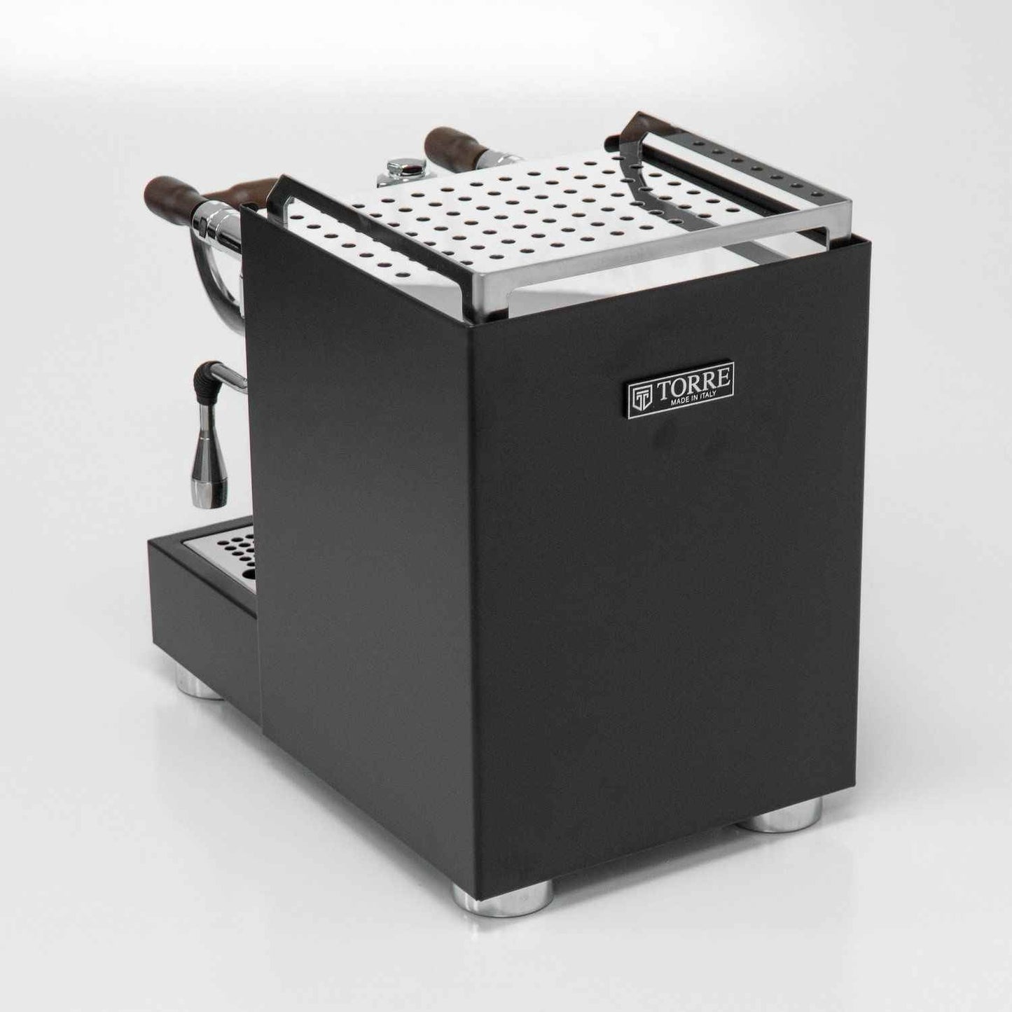 Torre Luigino TSP Matte Black Espresso Machine with Wood & Joystick - Home Coffee Machines - Brands N More
