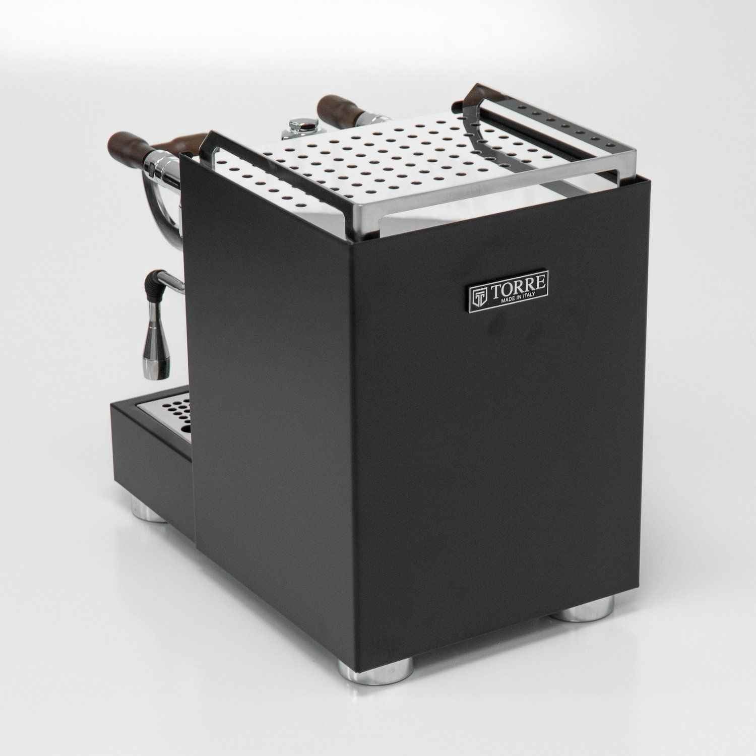 Torre Luigino TSP Matte Black Espresso Machine with Wood & Joystick - Home Coffee Machines - Brands N More