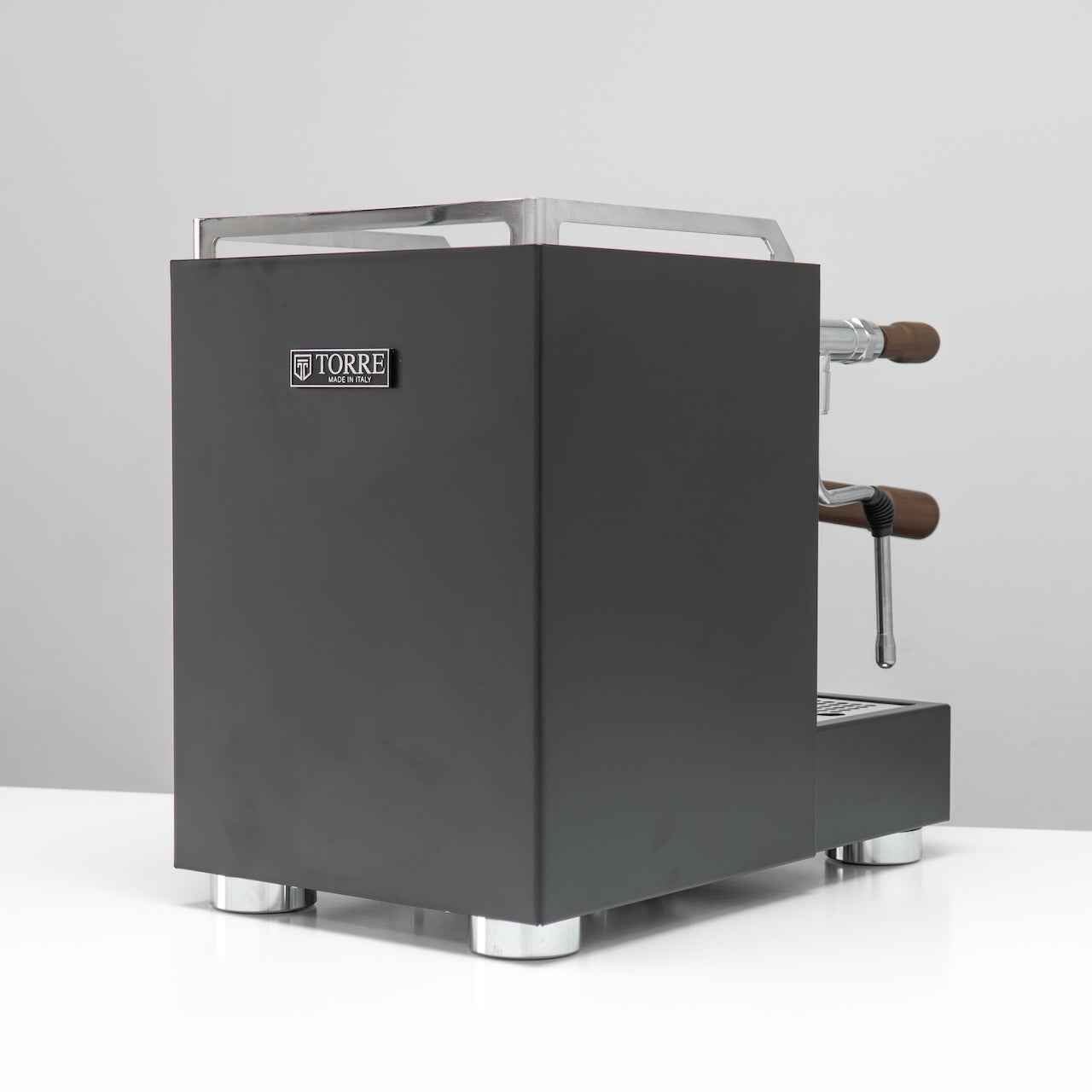 Torre Luigino TSP Matte Black Espresso Machine with Wood & Joystick - Home Coffee Machines - Brands N More