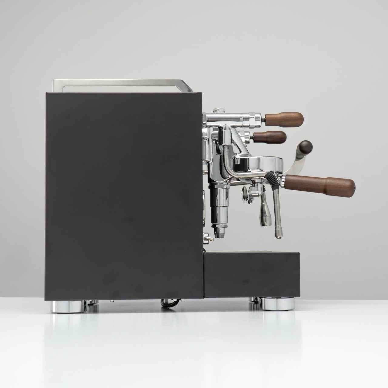 Torre Luigino TSP Matte Black Espresso Machine with Wood & Joystick - Home Coffee Machines - Brands N More