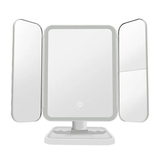 Trifold LED Makeup Mirror Beauty Lights - Health & > Mirrors