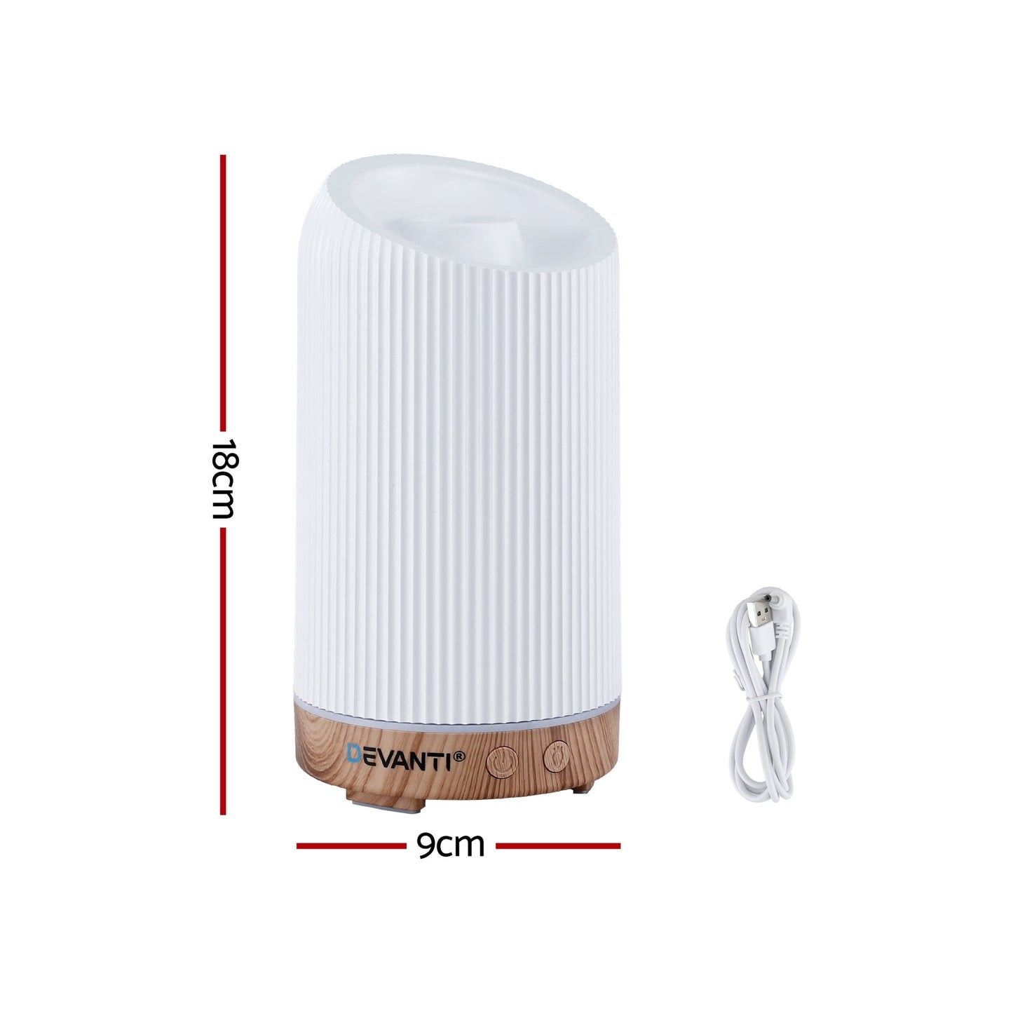 Ultrasonic Aroma Diffuser with Vertical Striped Design